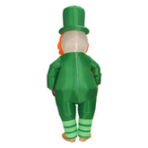 St. Patrick Cosplay Inflatable Costume Men Women Cartoon Green Blowup Fancy Party Dress Halloween Carnival Party Suit